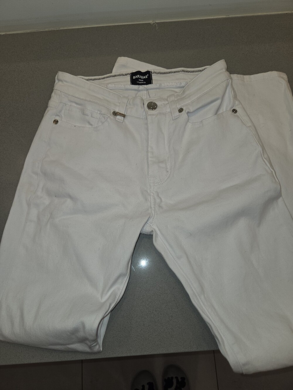 Barabas Classic White Jeans
